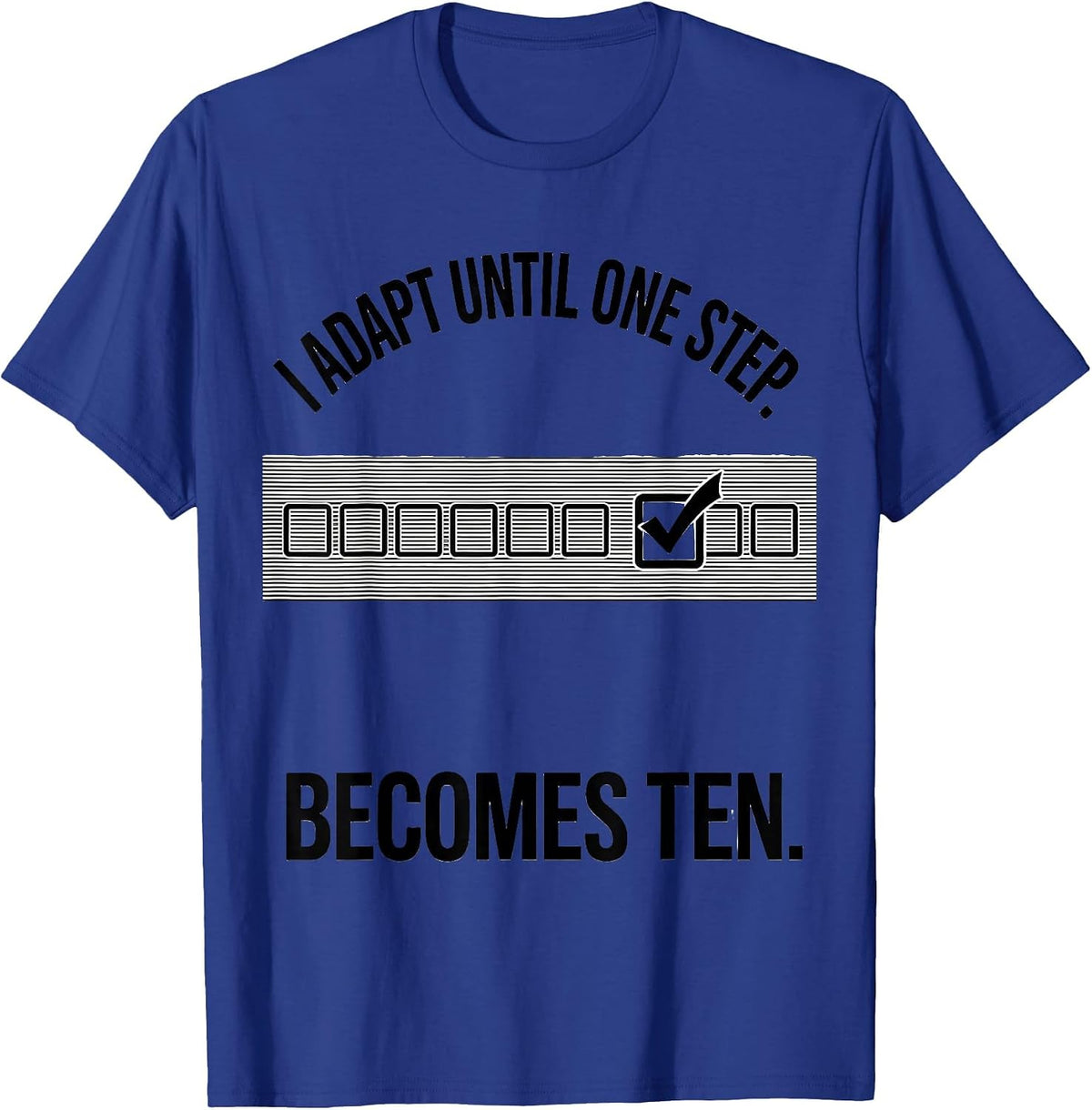 Men's I Adapt Until One Step Becomes Ten Line Art SPED Teacher T-Shirt - Royal Blue