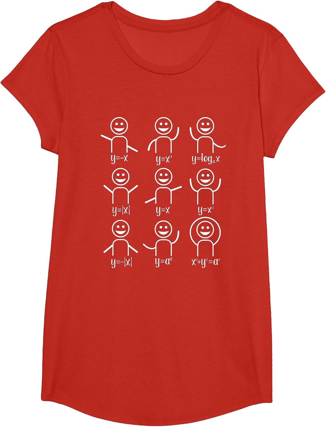 Algebra Maths Dance Maths Teacher T-Shirt - Girls Red