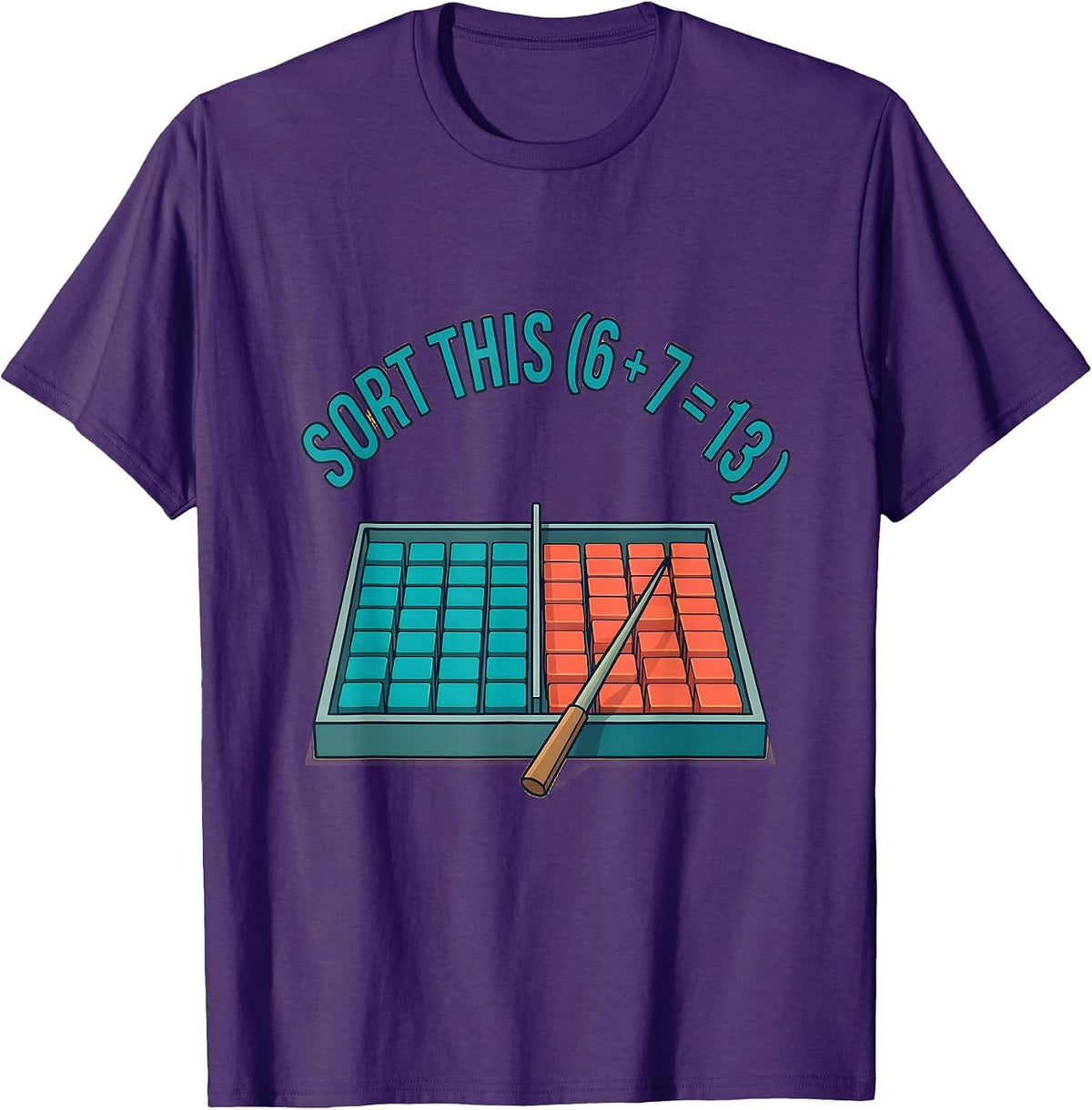 SORT THIS Funny 67 Meme Math Teacher Joke Elementary T-Shirt - Purple