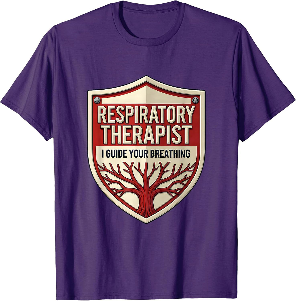Men's Respiratory Therapist I Guide Your Breathing Humor T-Shirt - Purple