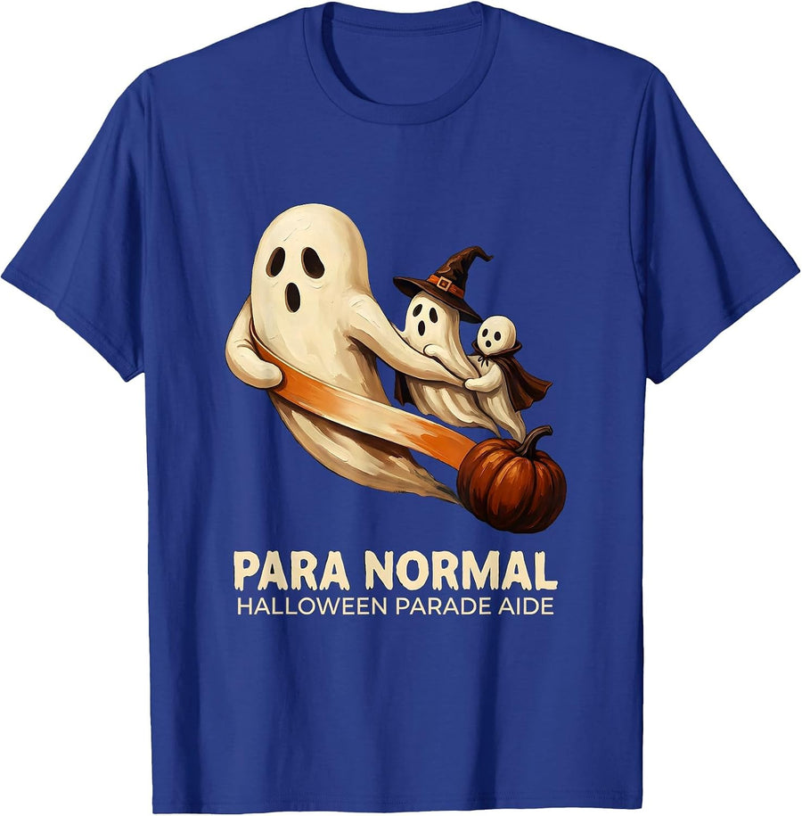Para Normal Halloween Parade Aide Ghost Para Teacher Aide T-Shirt - Royal Blue
