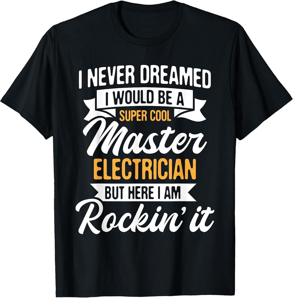 Cool Master Electrician - Electrical Worker Lineman T-Shirt - Black