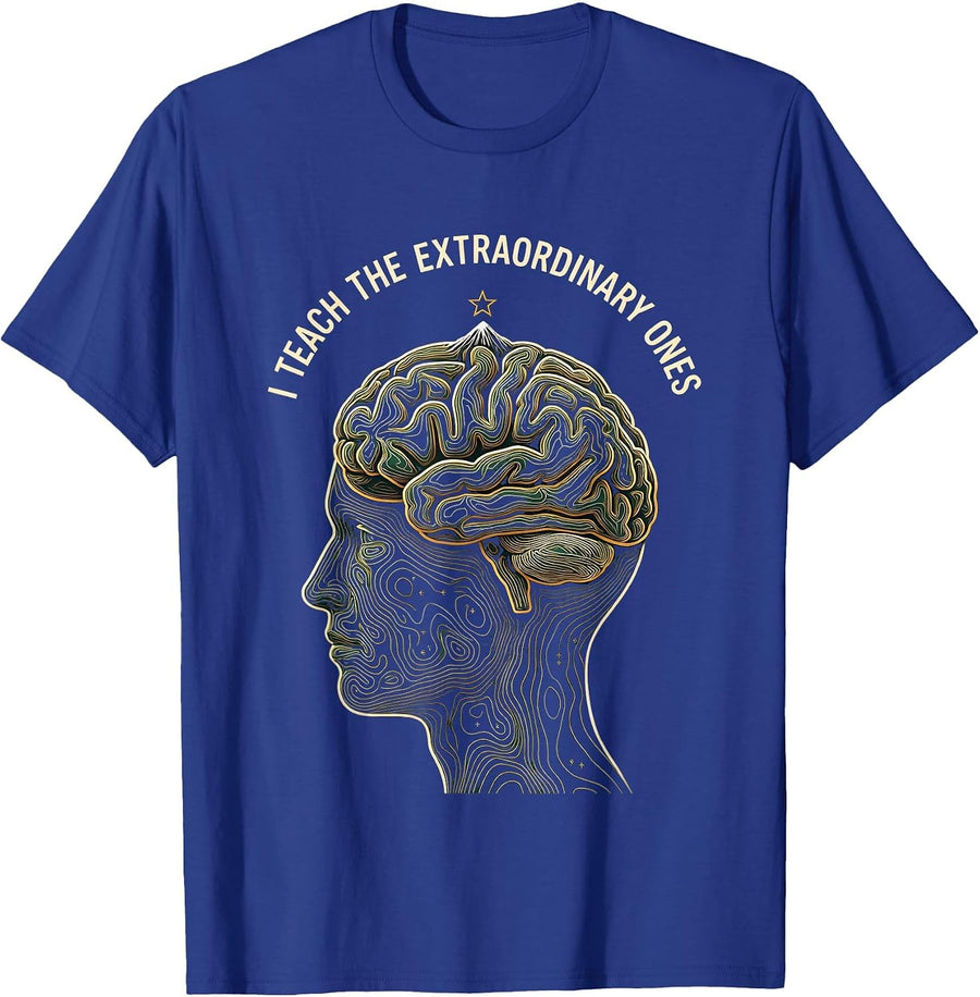 I Teach The Extraordinary Ones Sped Teacher T-Shirt - Royal Blue