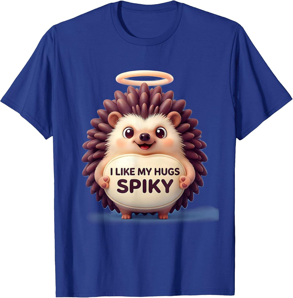 I Like My Hugs Spiky Cute Kawaii Hedgehog Lover Gift T-Shirt - Royal Blue