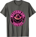 Western Girl Forever Women's Country Design T-Shirt - Asphalt Grey