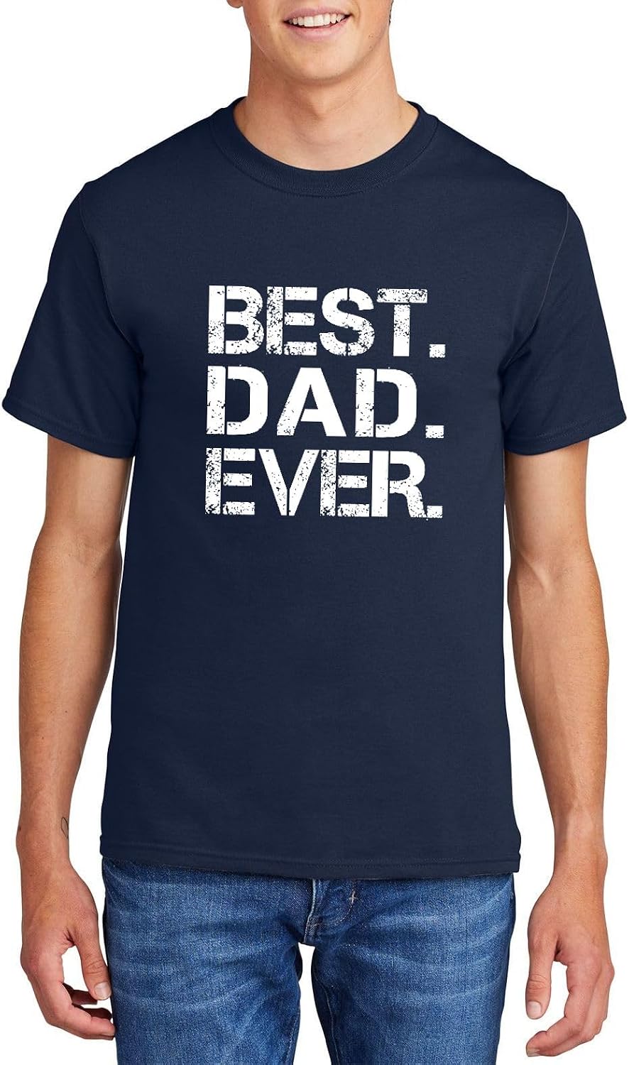 Comical Shirt Men's Best. Dad. Ever. Father's Day Shirt T-Shirt - Navy