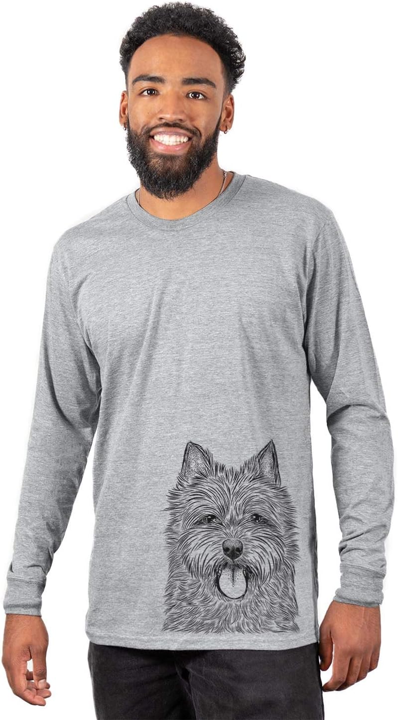 Bare Alfie the Norwich Terrier Dog Triblend T-Shirt - Unisex Unisex Long Sleeve