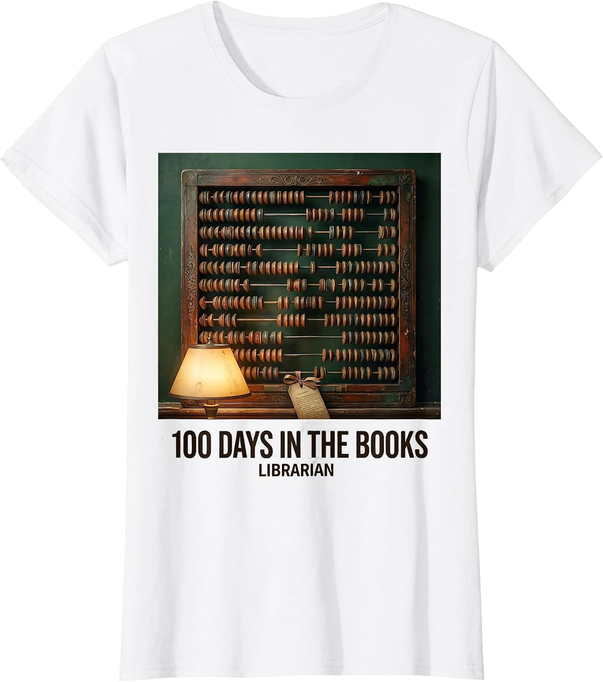100 Days In The Books Librarian Vintage Reading Teacher T-Shirt - White