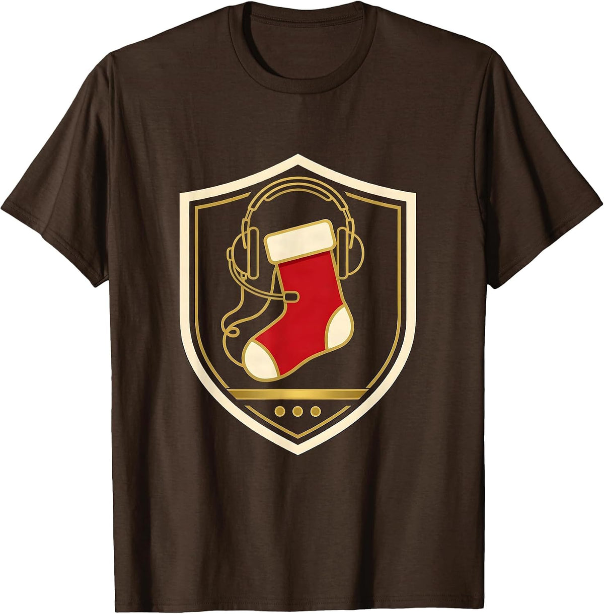 Dispatch Shield 911 Dispatcher Christmas Workplace Humor T-Shirt - Brown