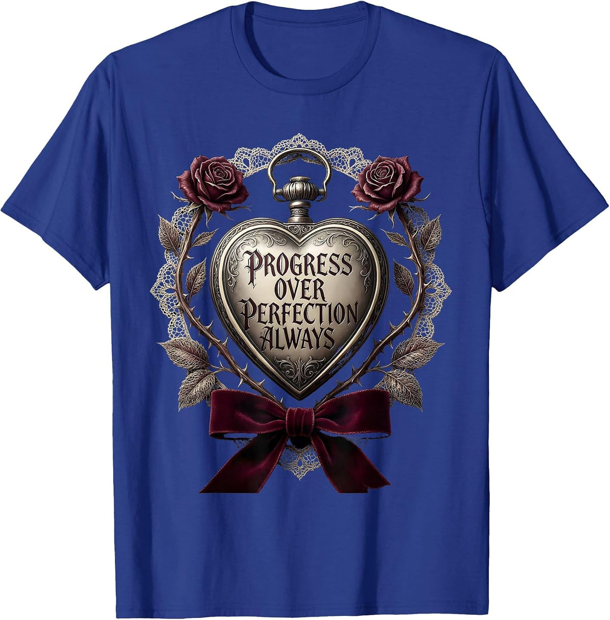 Progress Over Perfection Always Sped Teacher T-Shirt - Royal Blue