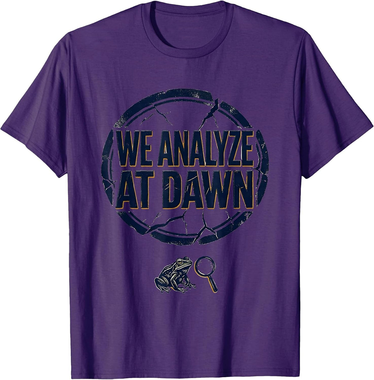 We Analyze At Dawn Funny Teacher Frog Back to School T-Shirt - Purple
