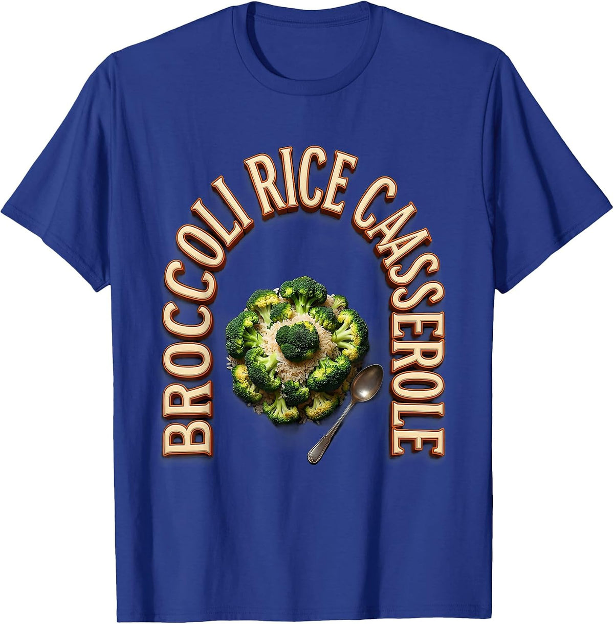 Men's Broccoli Rice Casserole Thanksgiving Food Bootleg 90's Rap T-Shirt - Royal Blue