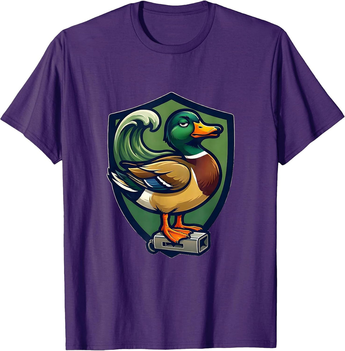 Mallard Mascot Duck Hunter Humor Novelty Gift T-Shirt - Purple