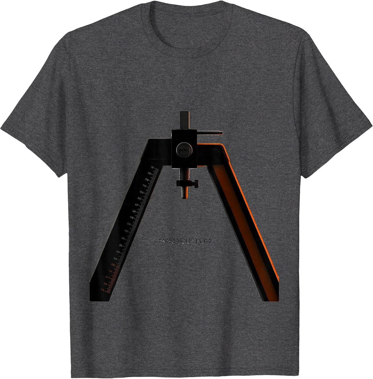 Mind Your ROM Funny Physical Therapist OT Massage Therapy T-Shirt - Dark Heather Grey