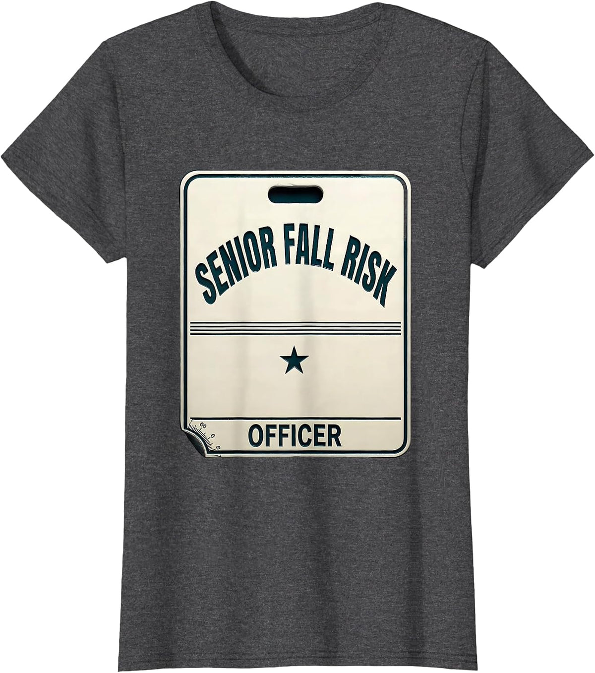 Women's Senior Fall Risk Officer Funny Physical Therapist PT OT Gift T-Shirt - Dark Heather Grey