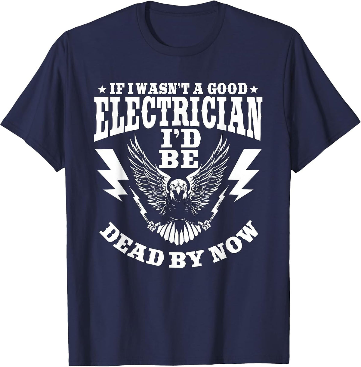 Electrician Electrical Repair Electronics Technician Wireman T-Shirt - Navy Blue