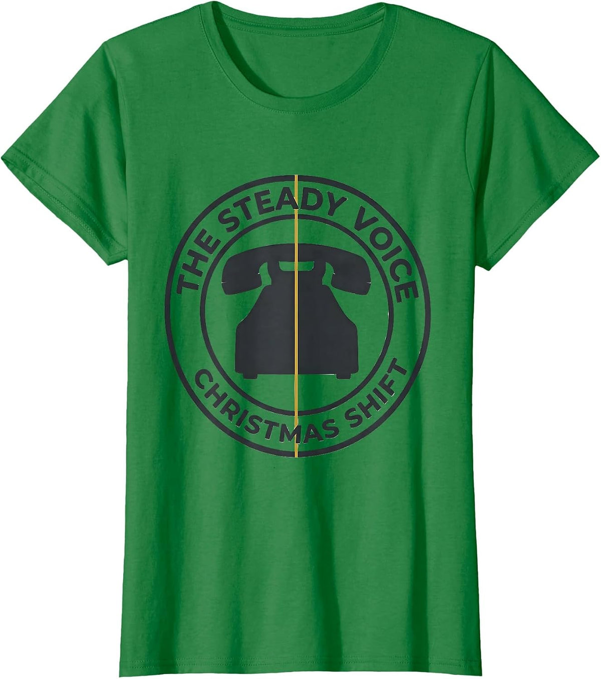 The Steady Voice Christmas Shift Funny 911 Dispatcher T-Shirt - Kelly Green