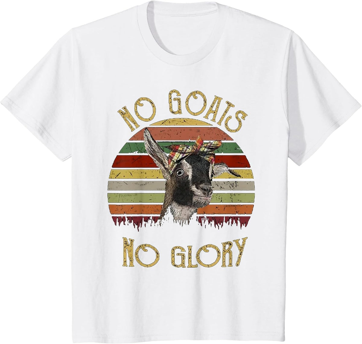 no Goats no Glory Vintage t Shirt T-Shirt - White