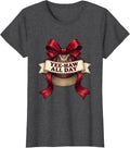 Women's Yee-Haw All Day Western Cowboy Design T-Shirt - Dark Heather Grey