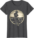 Women's Cowboy at Dusk Leaning on Fence Illustration T-Shirt - Dark Heather Grey