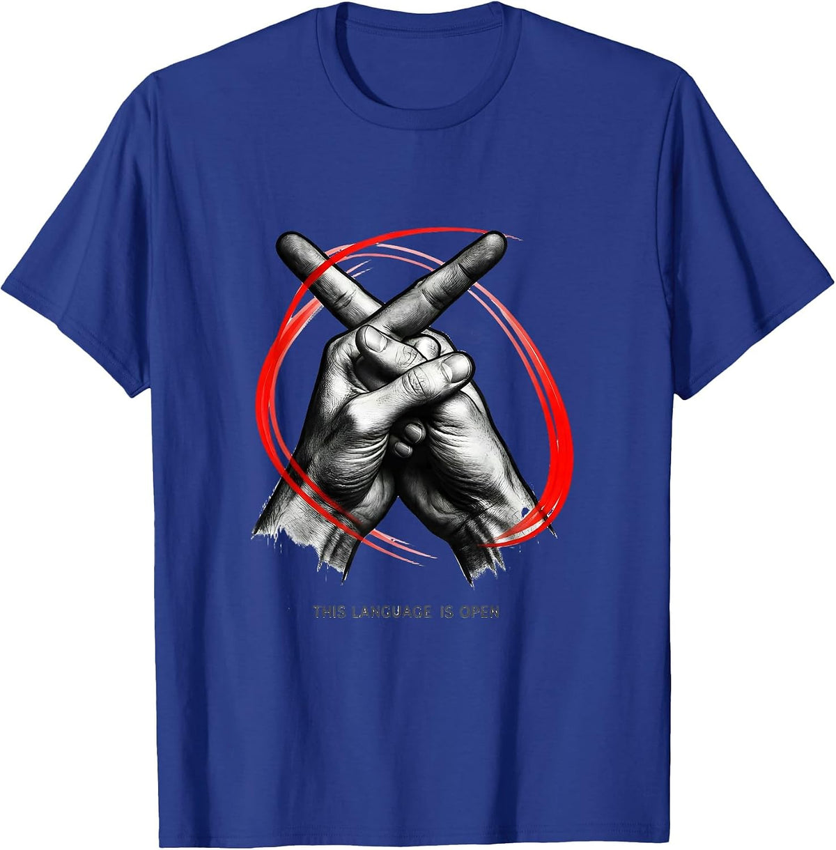 This Language Is Open ASL Sign Language Teacher Gift T-Shirt - Royal Blue