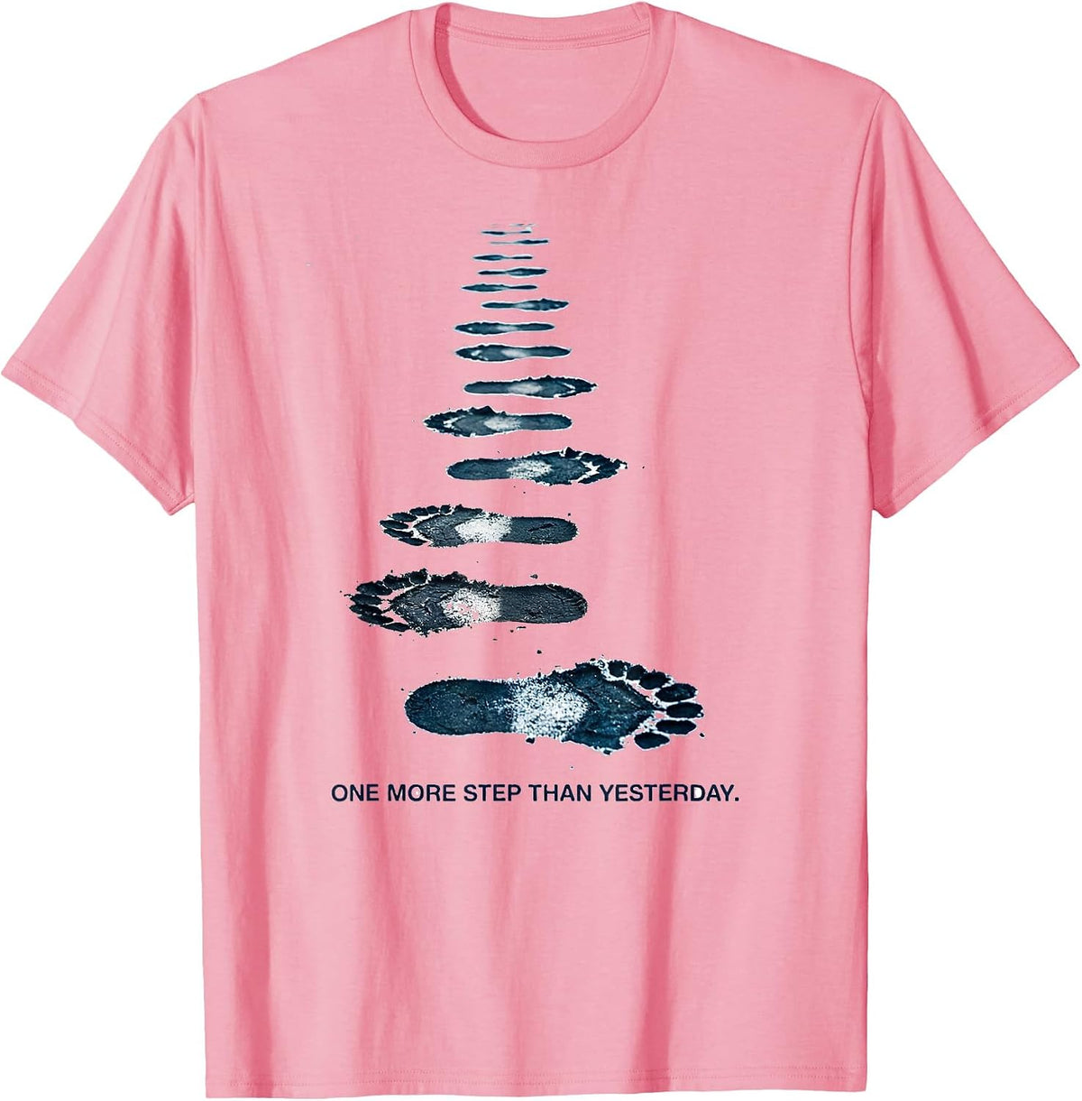 Men's One More Step Than Yesterday Funny Physical Therapist PT T-Shirt - Pink