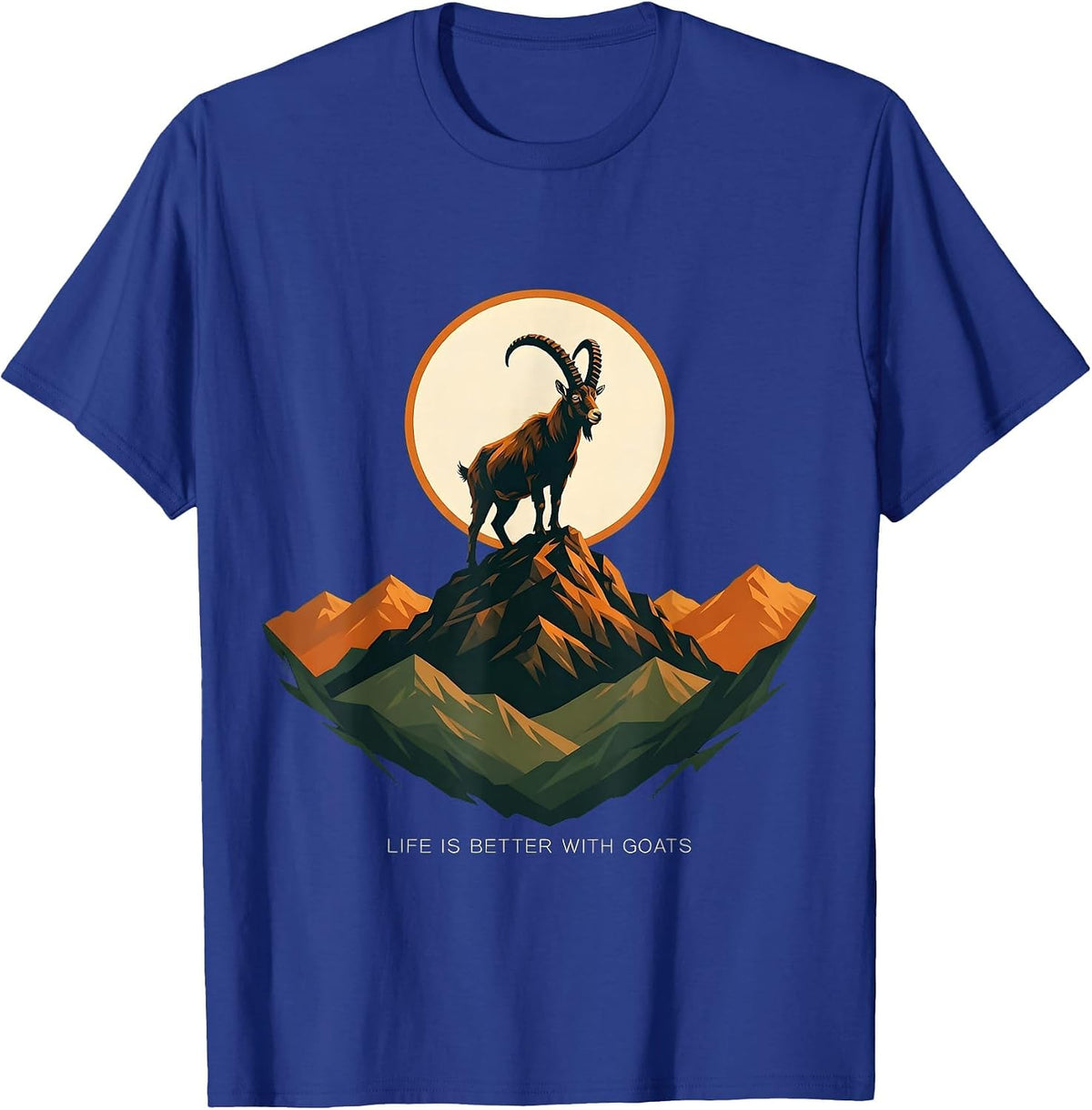 Life Is Better With Goats Funny Goat Lover Design T-Shirt - Royal Blue