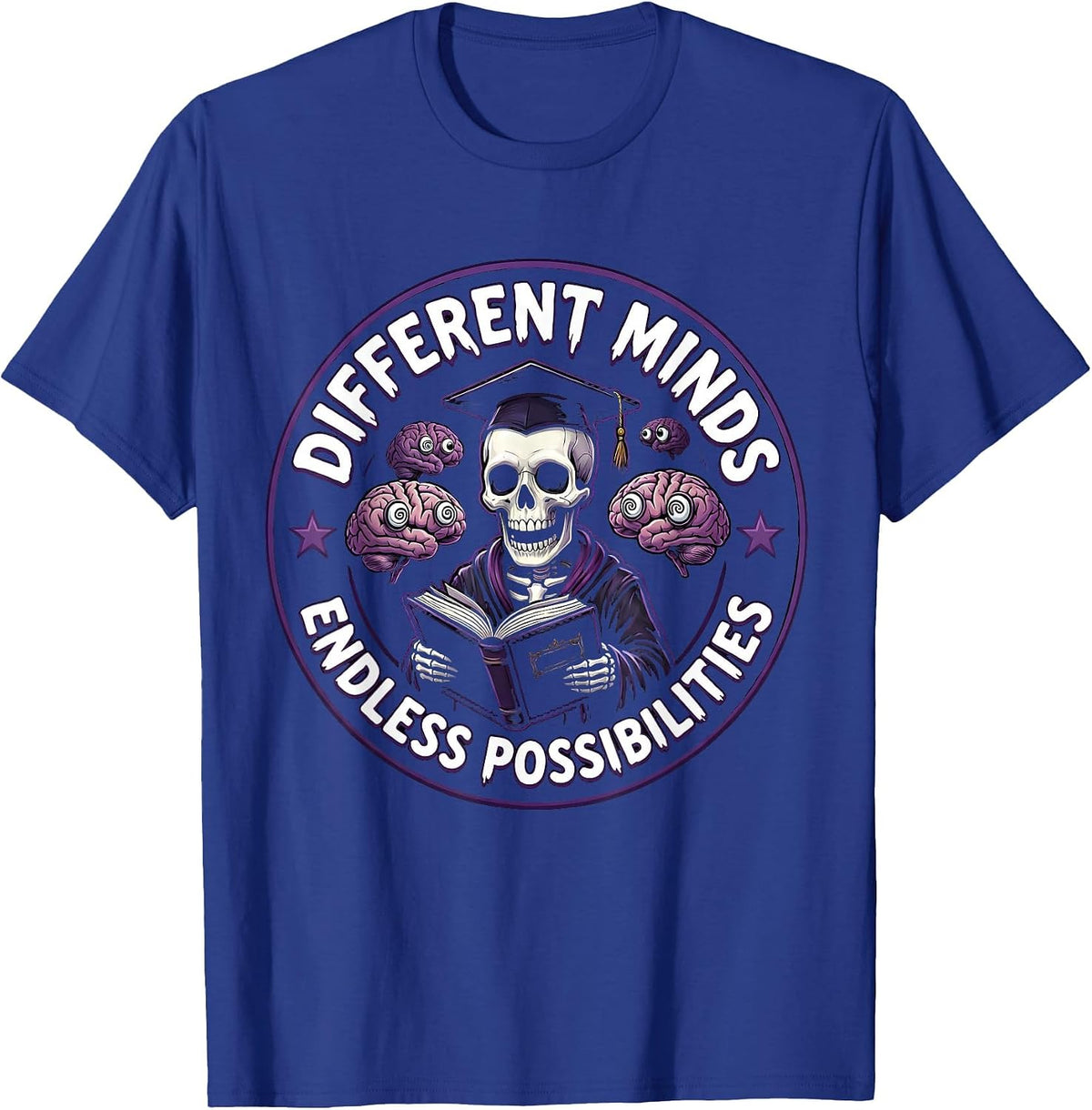 Men's Different Minds Endless Possibilities Sped Teacher T-Shirt - Royal Blue