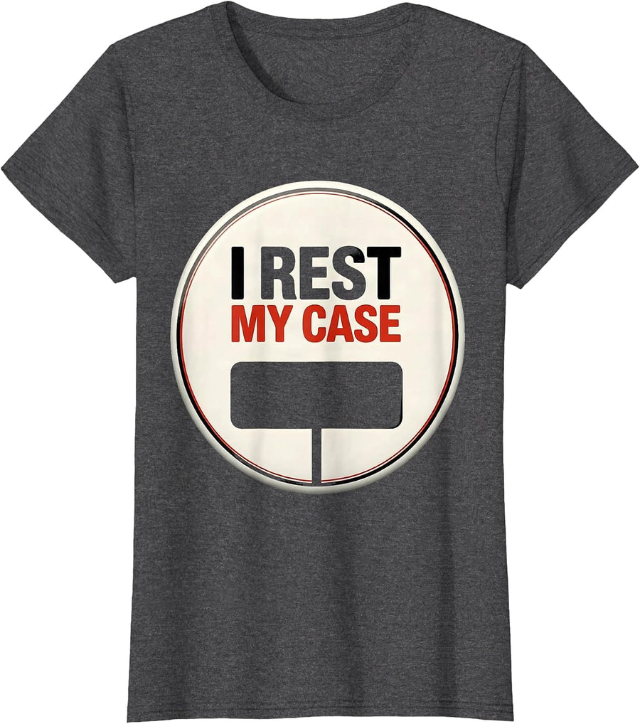Women's I Rest My Case Funny Musician Humor Music Lover Gift T-Shirt - Dark Heather Grey