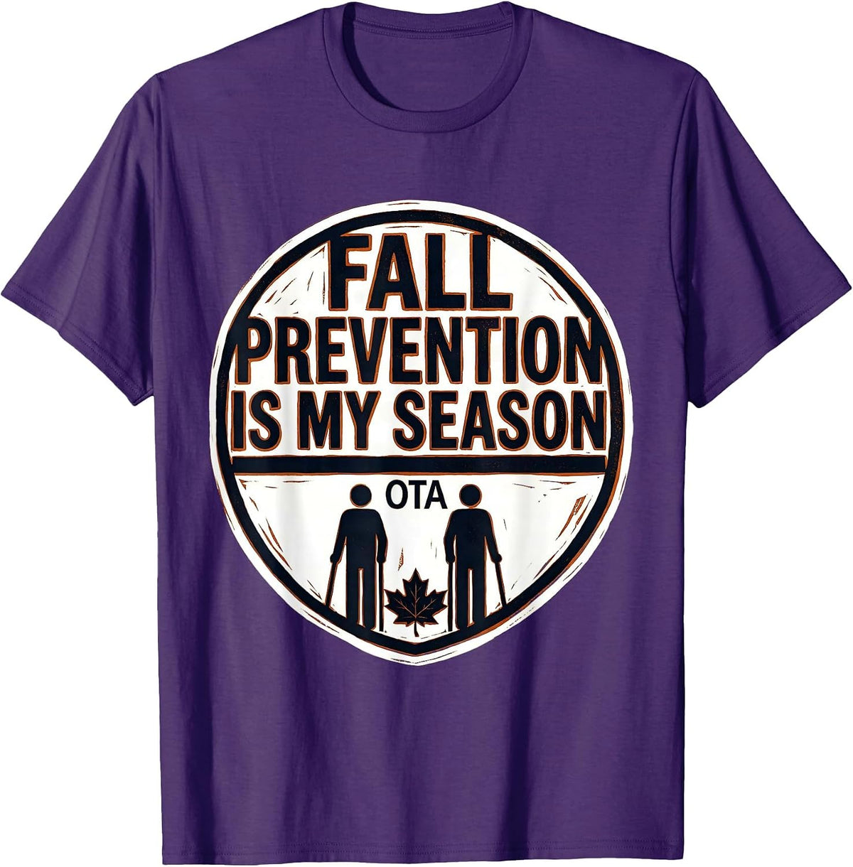 Fall Prevention Is My Season OTA Physical Therapy Halloween T-Shirt - Purple