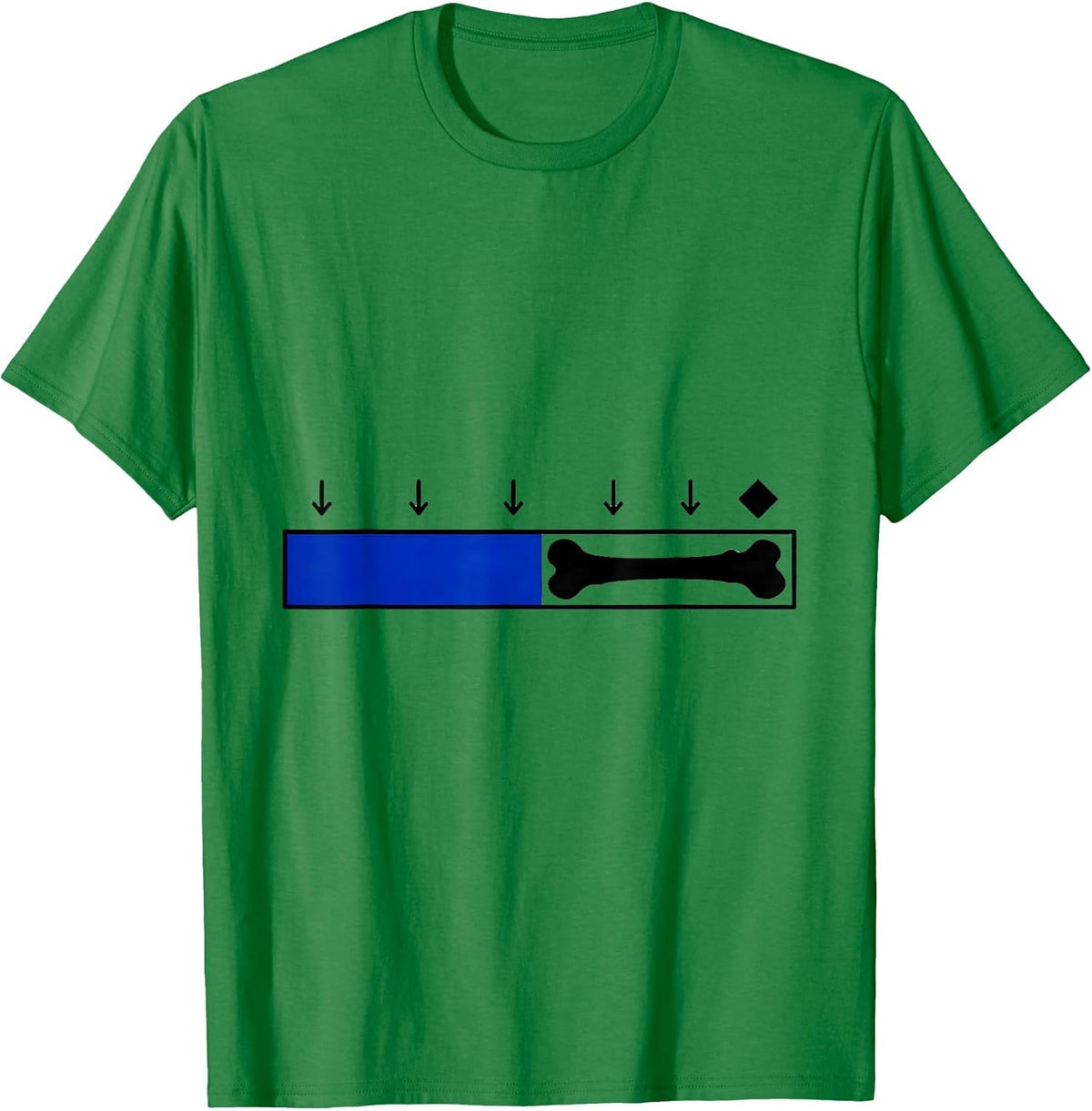 Men's Skeleton Goal Tracker Deadpan Humor Halloween T-Shirt - Kelly Green