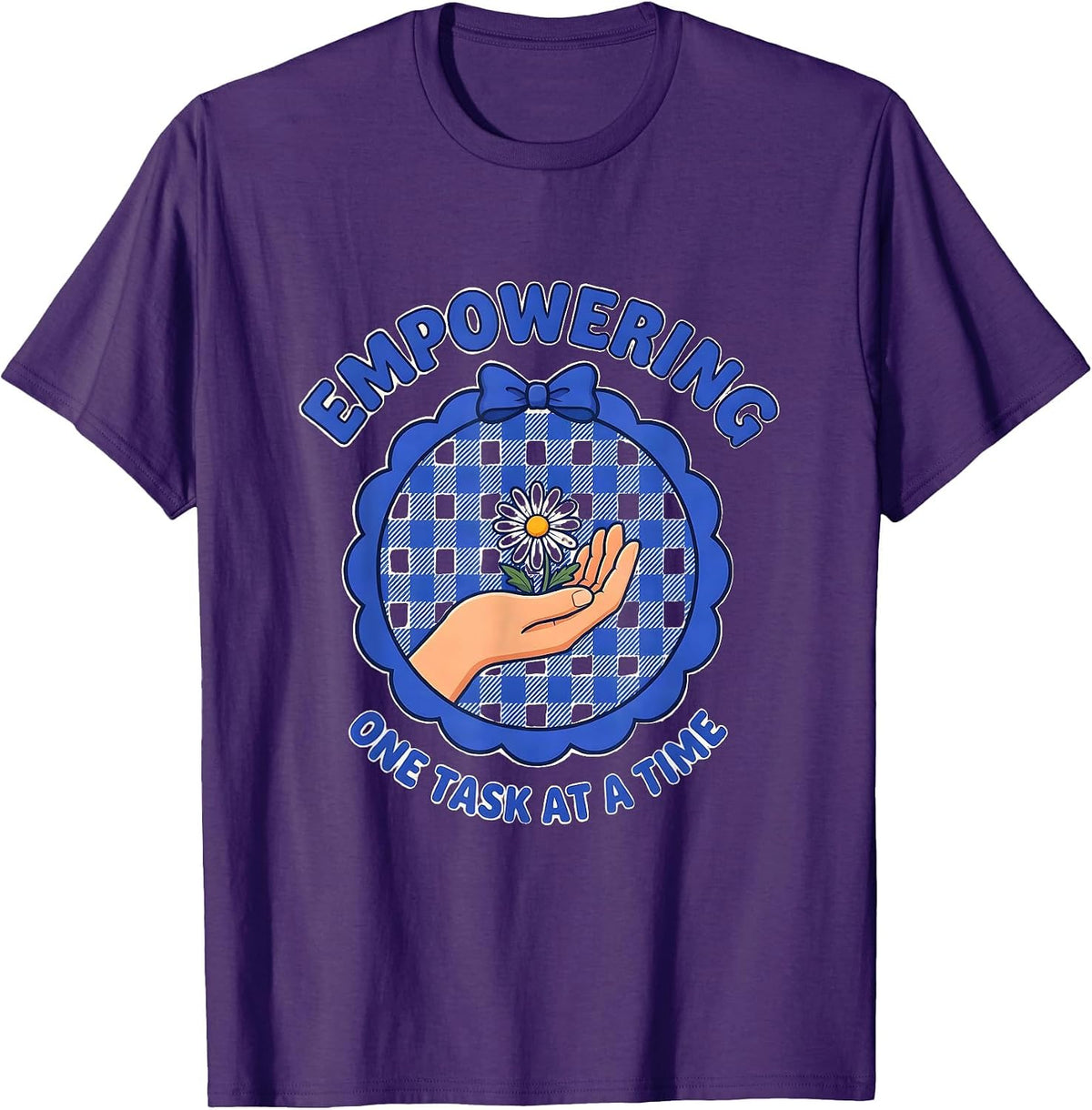 Empowering One Task at a Time OT Design T-Shirt - Purple