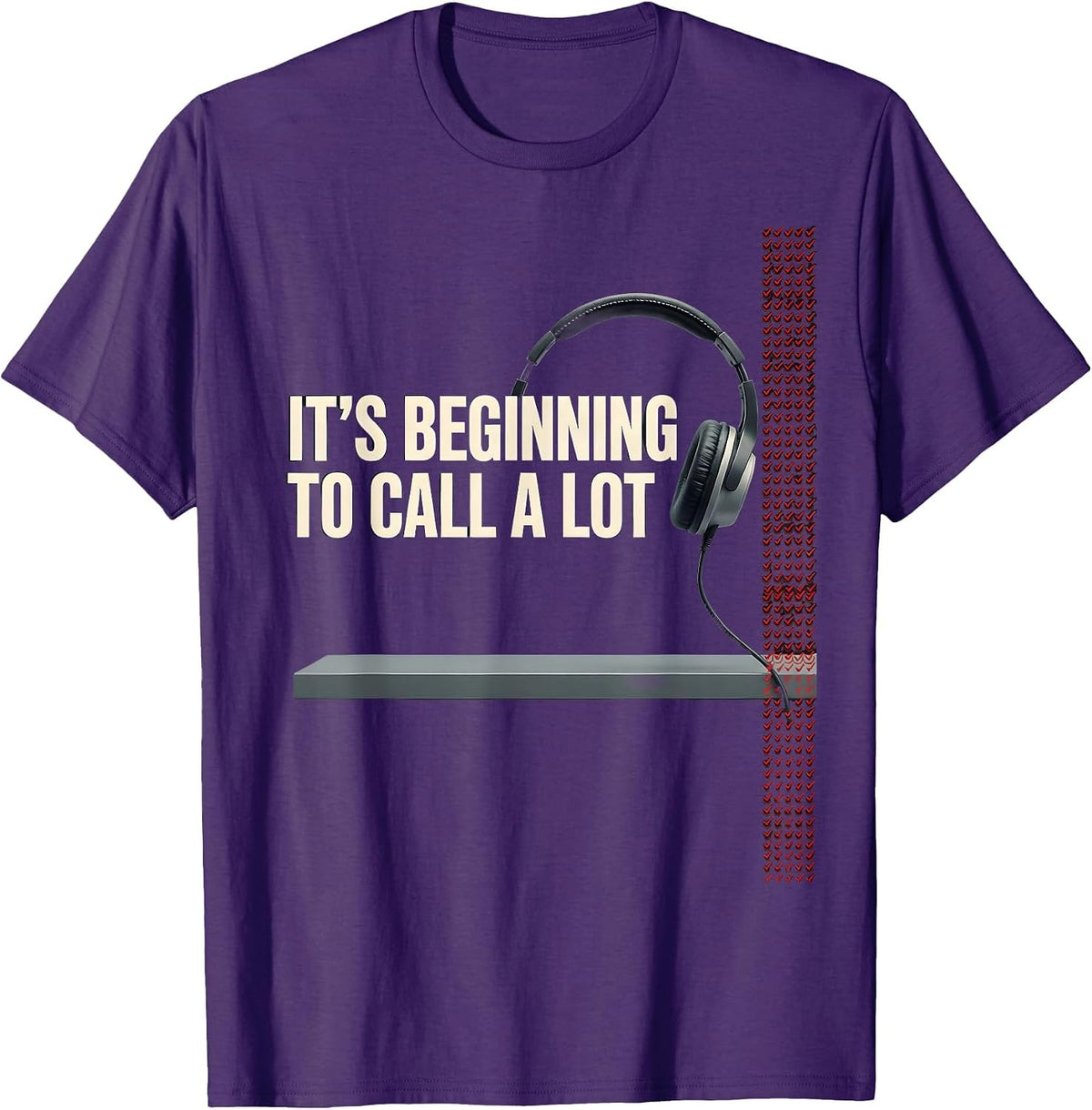 It's Beginning To Call A Lot Funny 911 Dispatcher Christmas T-Shirt - Purple