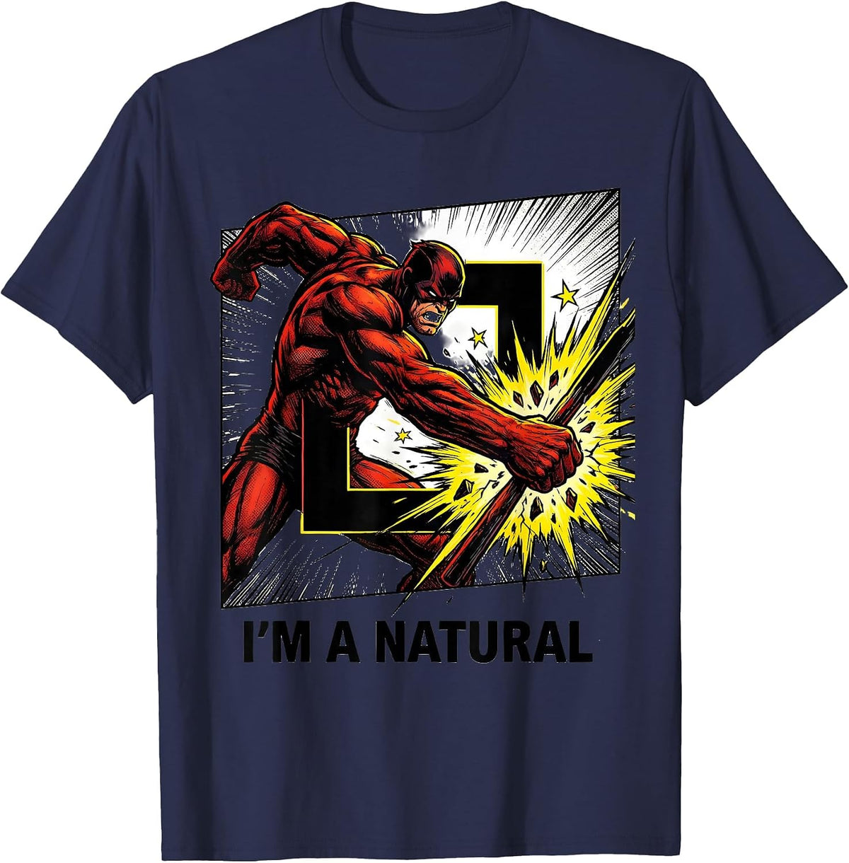 I'm A Natural Comic Book Music Lover Musician Teacher Gift T-Shirt - Navy Blue