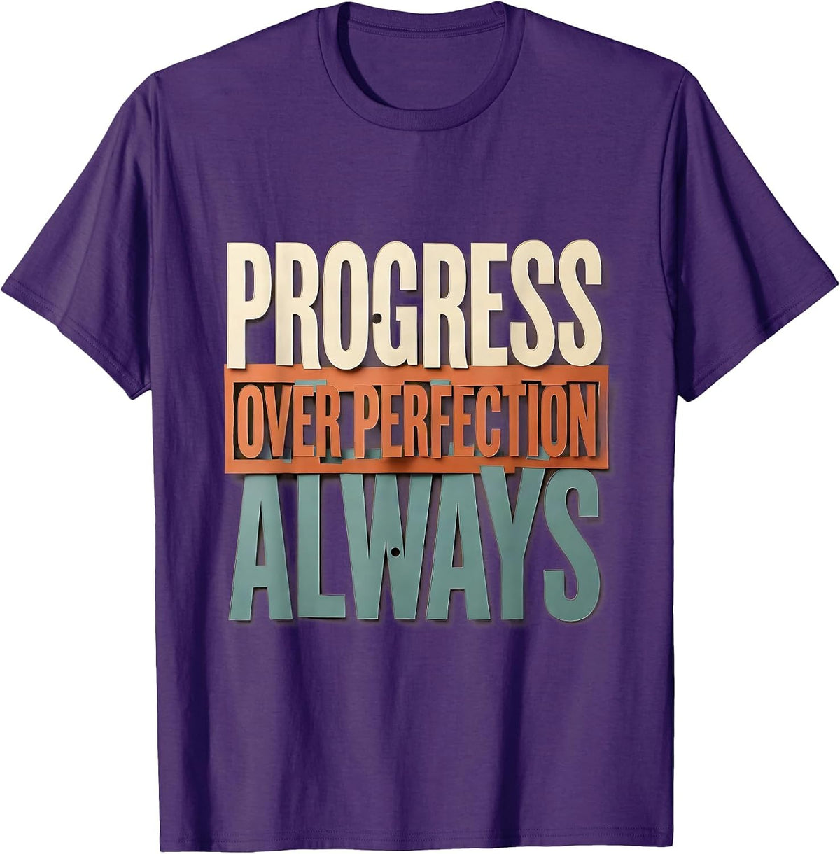 Progress Over Perfection Always Sped Teacher T-Shirt - Purple