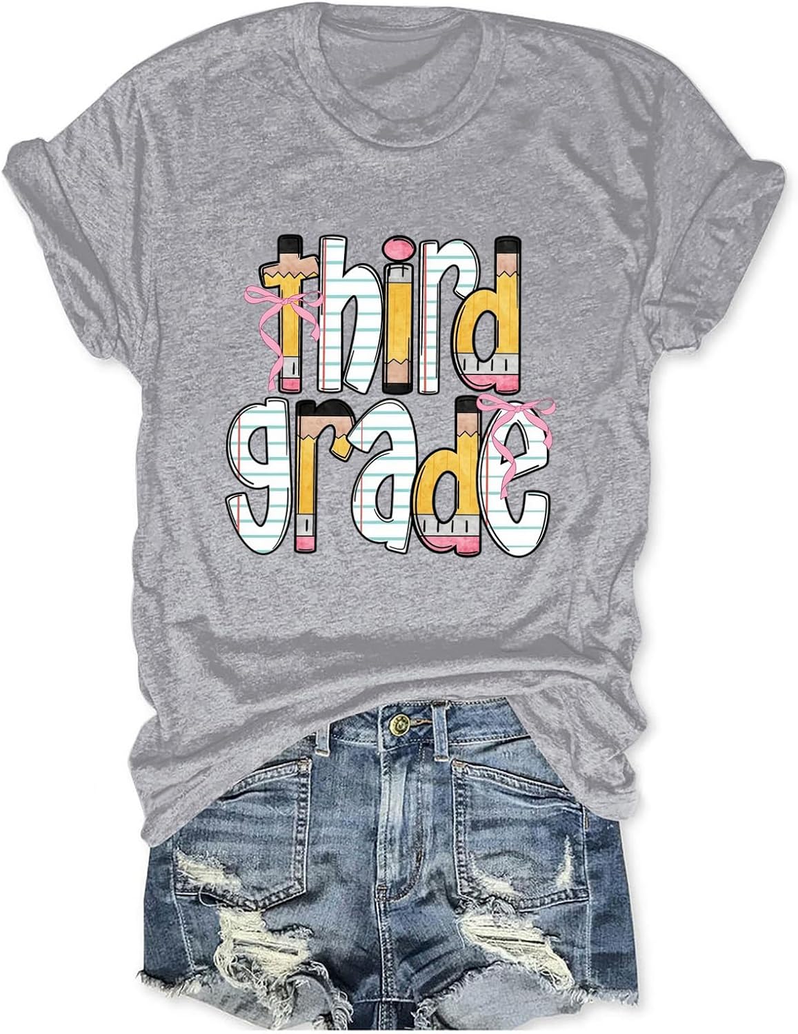 Third Grade Teacher Shirts Women Teaching Lover Tshirt School Teacher Tops - As Pictured