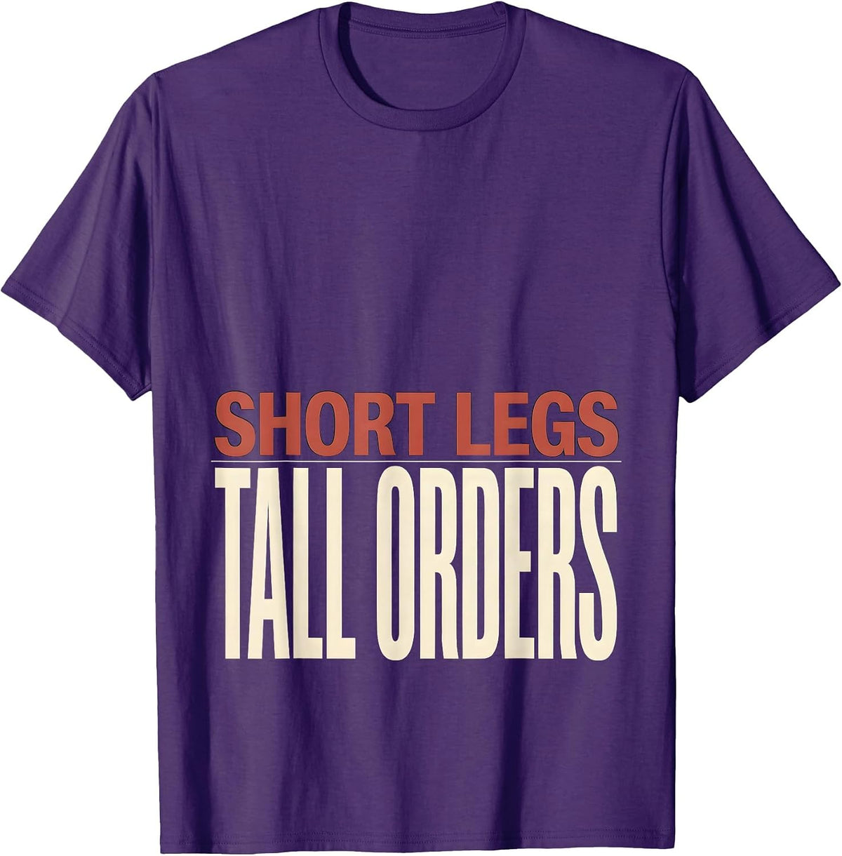 Men's Short Legs Tall Orders Funny Corgi Dog Lover Humor T-Shirt - Purple