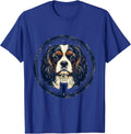 Cavalier King Charles Spaniel Rubber Stamp Dog Owner Pride T-Shirt - Royal Blue