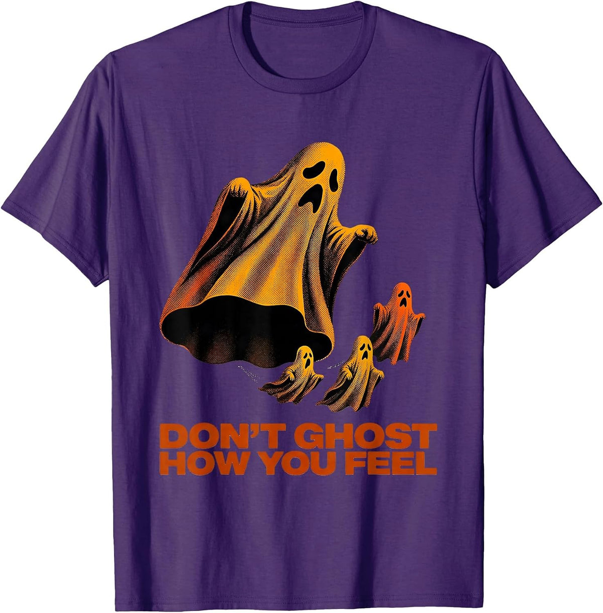 Don't Ghost How You Feel Funny Halloween Mental Health T-Shirt - Purple