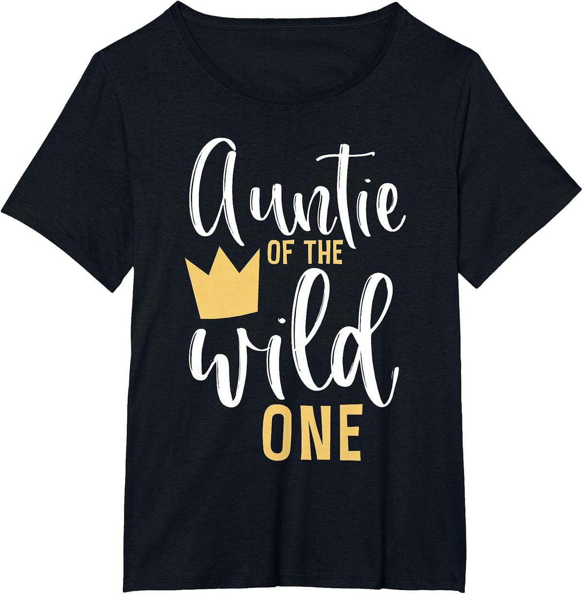 Aunt f the Wild One 1st Birthday First Thing Matching T-Shirt - Black