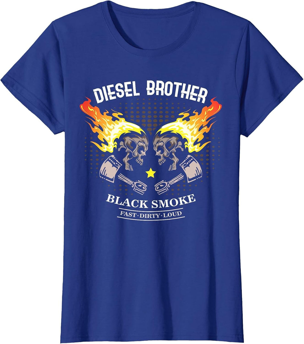 Diesel Brother Fast Loud Dirty Anti Fine Dust Power T-Shirt - Royal Blue