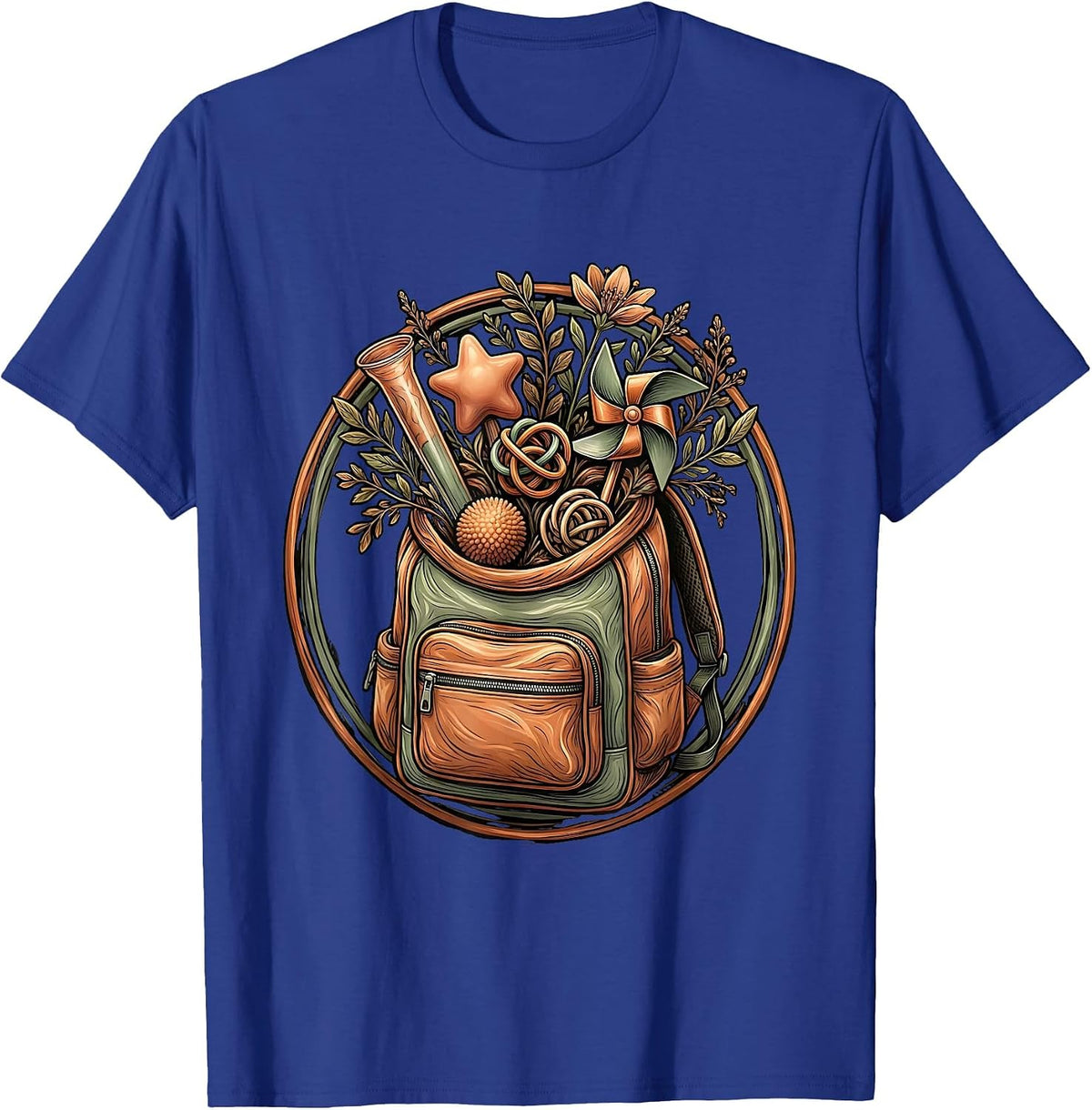 SPED Teacher Sensory Tools Backpack Graphic T-Shirt - Royal Blue