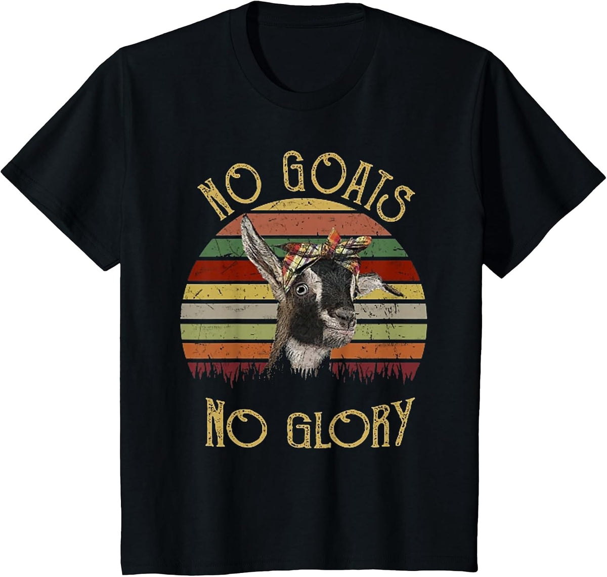 no Goats no Glory Vintage t Shirt T-Shirt - Black