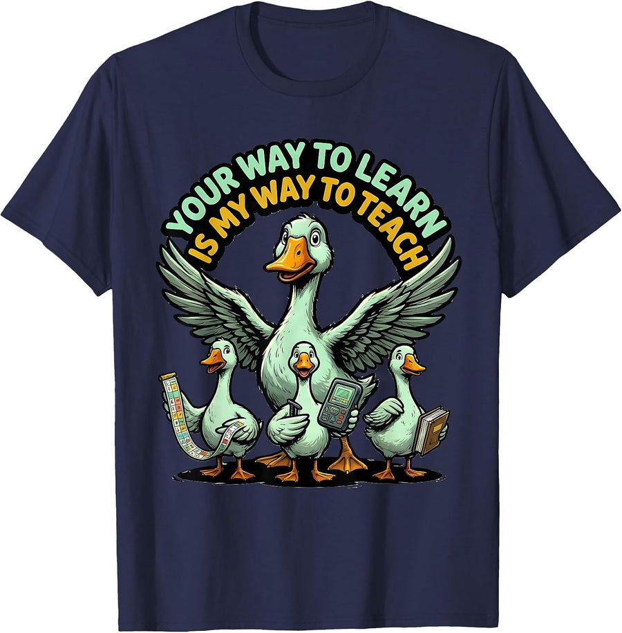 Your Way To Learn Is My Way To Teach Funny Special Education T-Shirt, Men, Navy Blue, 3X-Large - As Pictured