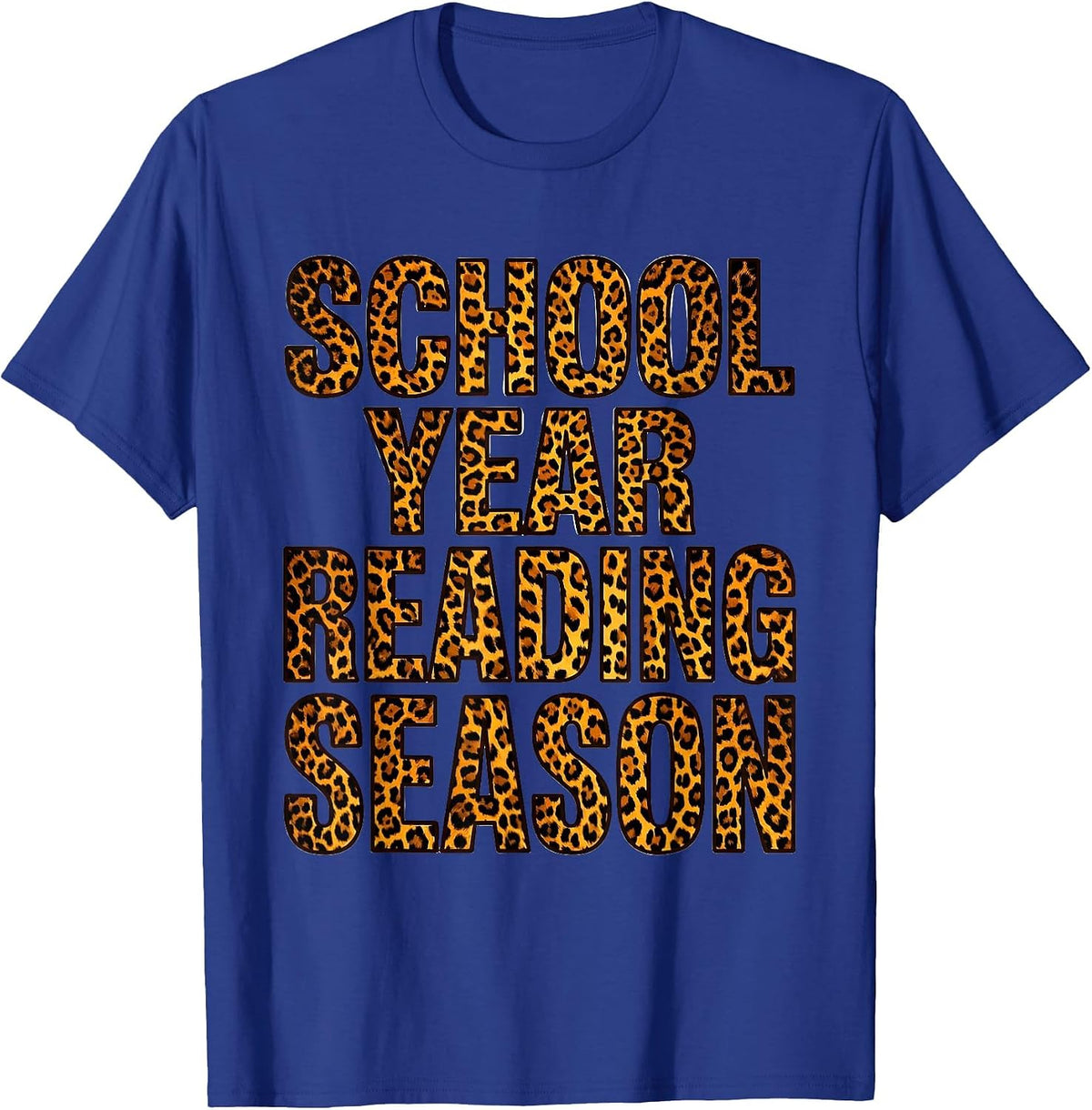 School Year Reading Season Book Characters Design T-Shirt - Royal Blue