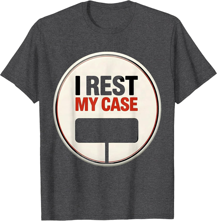 Men's I Rest My Case Funny Musician Humor Music Lover Gift T-Shirt - Dark Heather Grey