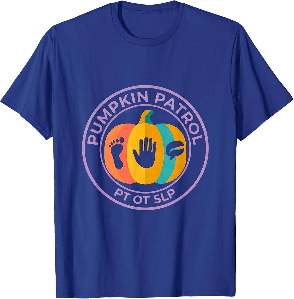 Pumpkin Patrol PT OT SLP Halloween Therapy Squad Funny Gift T-Shirt - Royal Blue