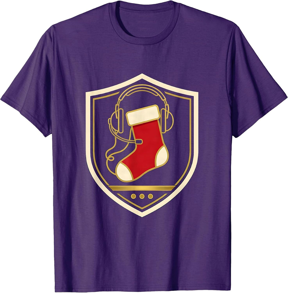 Dispatch Shield 911 Dispatcher Christmas Workplace Humor T-Shirt - Purple