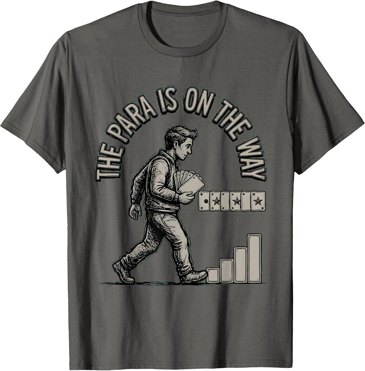 Men's The Para Is On The Way Funny Special Education Teacher T-Shirt - Asphalt Grey
