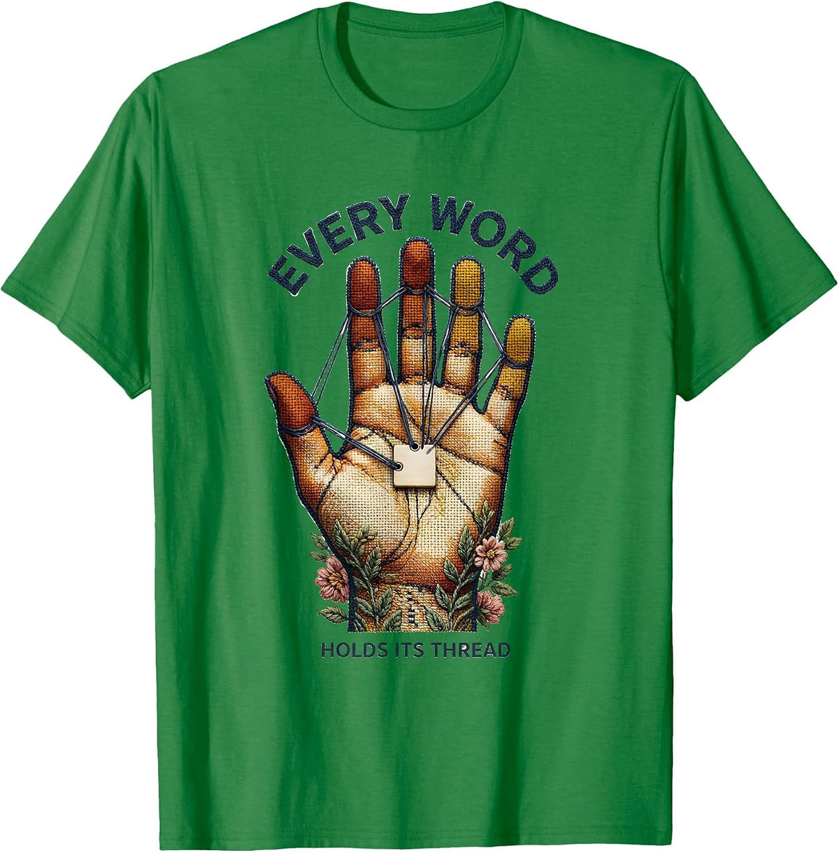 Men's Every Word Holds Its Thread Cute Speech Language Pathologist T-Shirt - Kelly Green